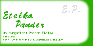 etelka pander business card